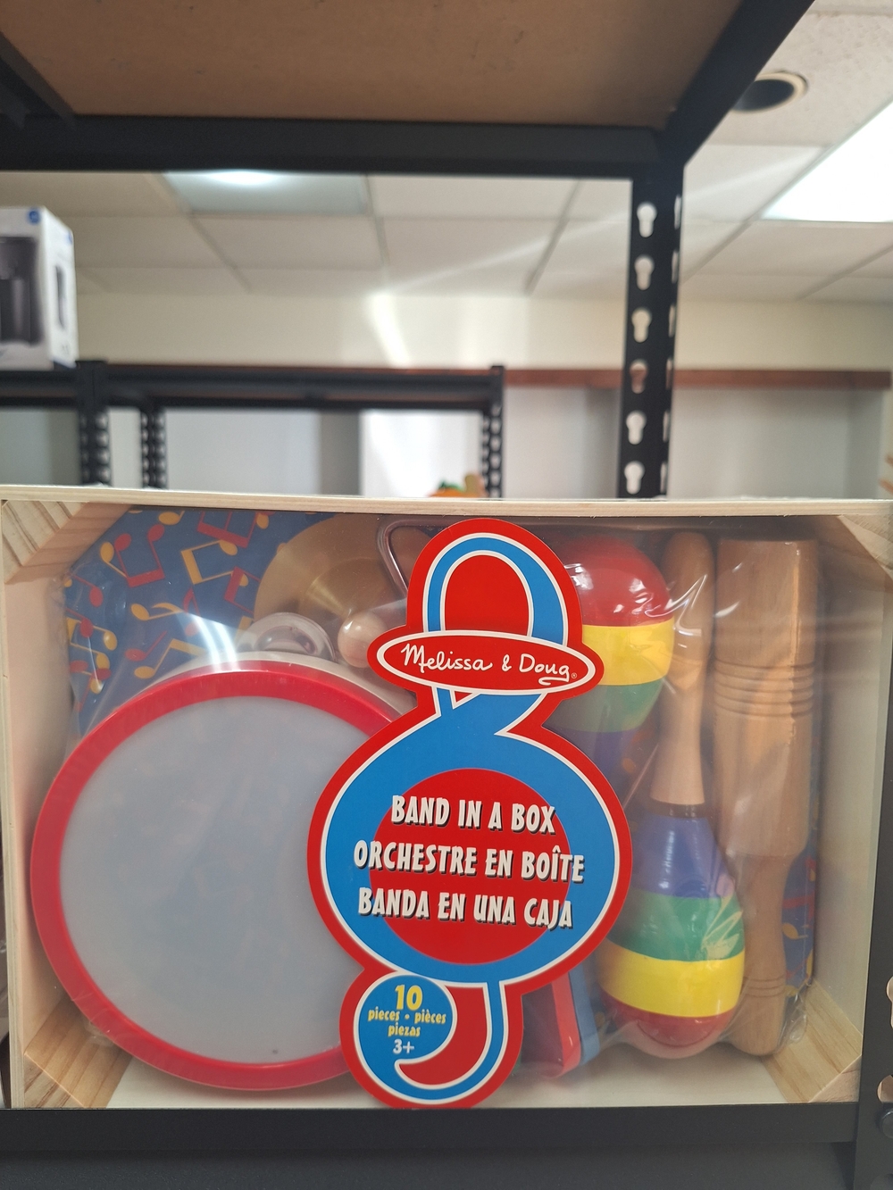 Melissa & Doug Colorful Kids Band Set with Red Drum Rim and Rainbow Maracas